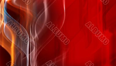 Nice deep red tech fractal background