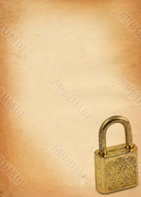 old paper with padlock