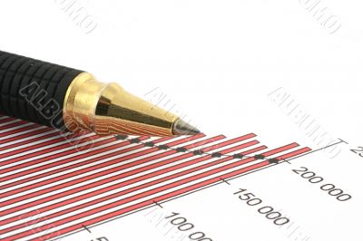 pen tip and business chart #2