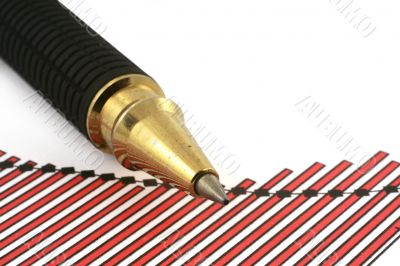 pen tip and business chart #4