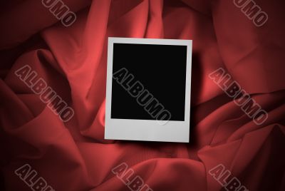 photo on red satin