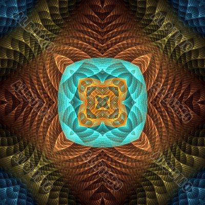 Hammered metallic mandala