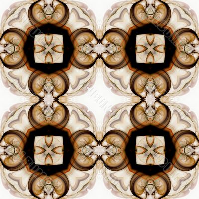 Brown medallion wallpaper