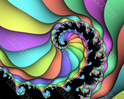 Pastel rainbow spiral