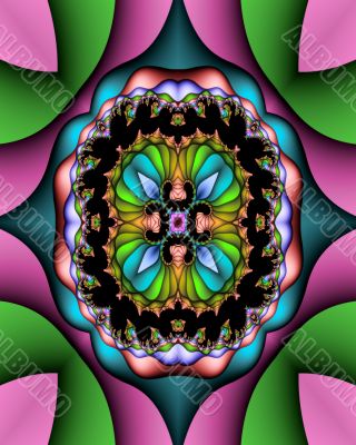 Petal cross mandala