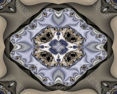 Pale satin medallion