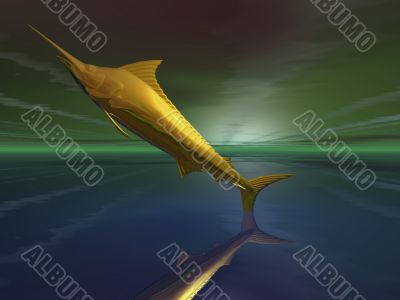 3d golden fantasy dream marlin