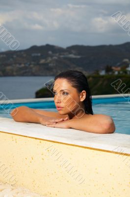 Beauty in pool