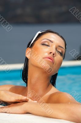 Beauty in pool