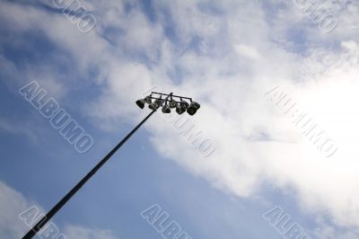 Reflectors on a stadium