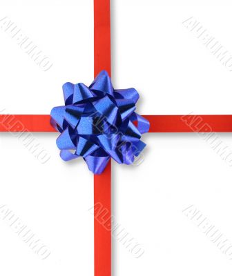 colorful gift with shadow isolated on white