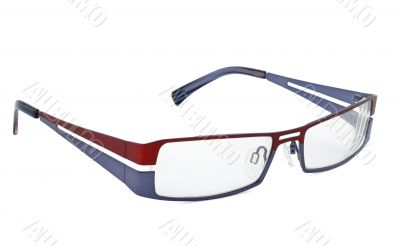 modern glasses on white