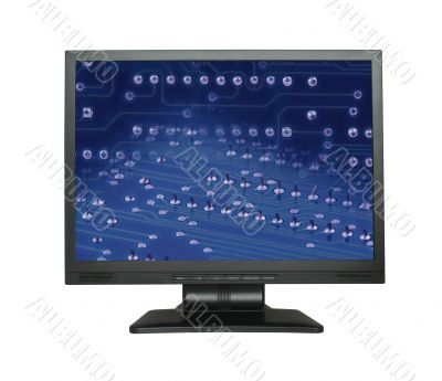 LCD screen with electronic wallpaper