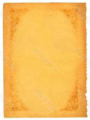 old stained sheet of paper
