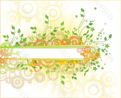 Abstract floral frame