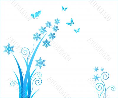 snowflakes flower / christmas ornament / vector