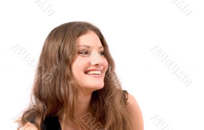 Brunette with perfect teeth