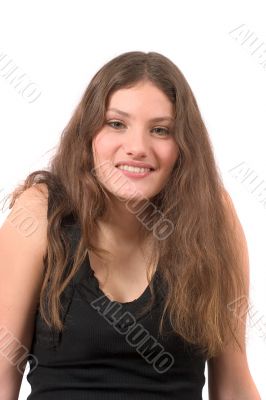 Beautiful teenager in black tanktop