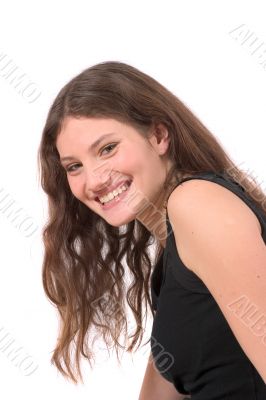 Beautiful teenager smiling