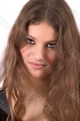 Pretty teenager in gothic makeup