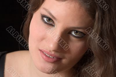Beautiful teenager with gothic makeup