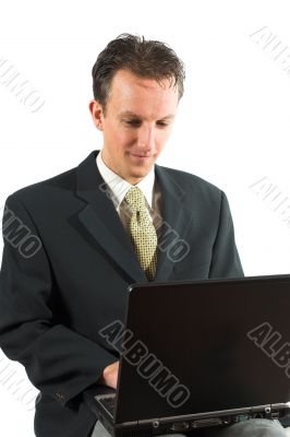 Man working on his laptop