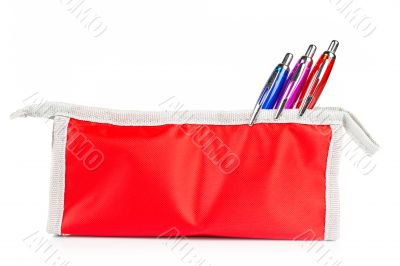Red pencil case