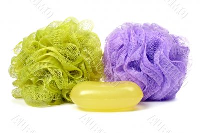 Two body sponges and soap