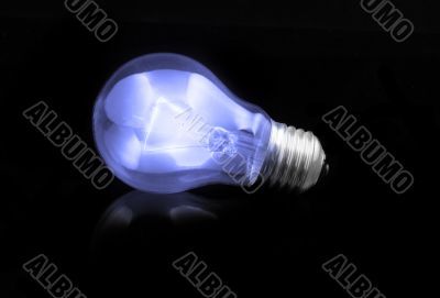 blue light bulb