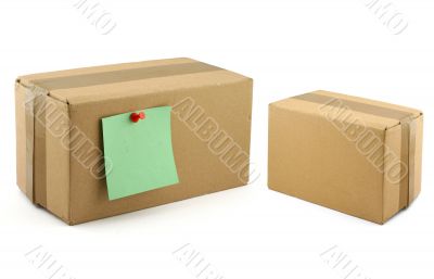 two cardboard boxes