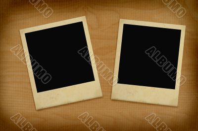 two vintage photo frames