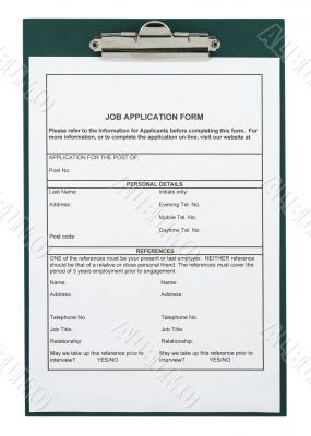job application form