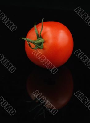 tomato on black