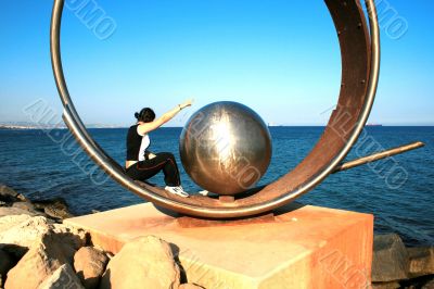 The Earth,girl and a sea