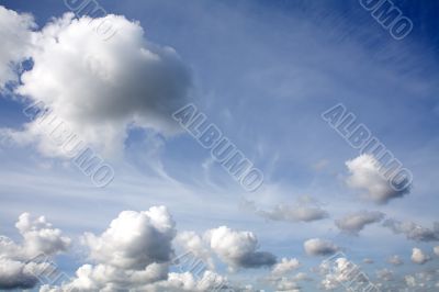 blue sky and white clouds