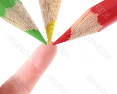 Pencils isolated on white