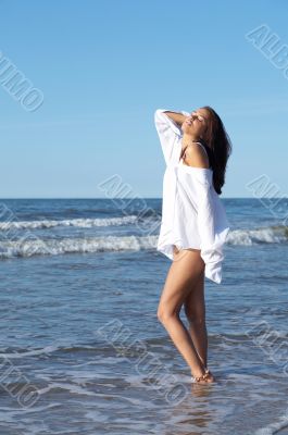 Beautiful Woman at seaside