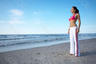 Beautiful Woman at seaside