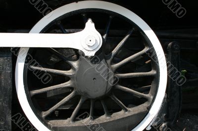 steam powered train wheel