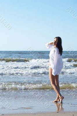 Beautiful Woman at seaside