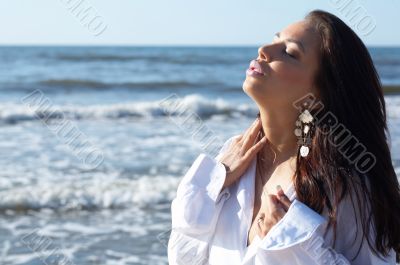 Beautiful Woman at seaside