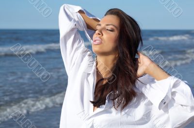 Beautiful Woman at seaside