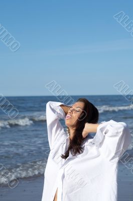 Beautiful Woman at seaside