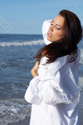 Beautiful Woman at seaside