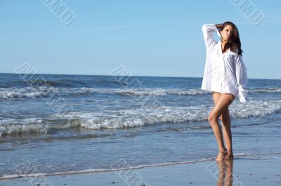 Beautiful Woman at seaside