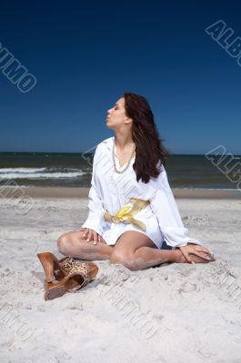 Beautiful Woman at seaside