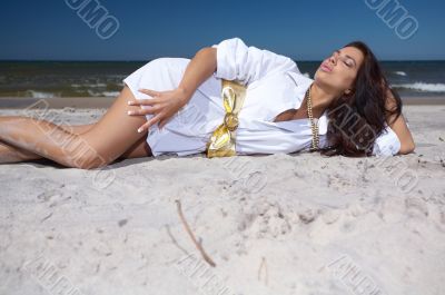 Beautiful Woman at seaside