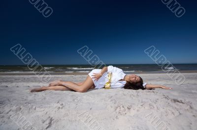 Beautiful Woman at seaside