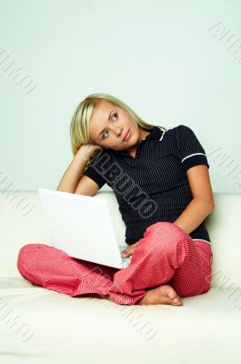 Using laptop