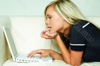 Using laptop